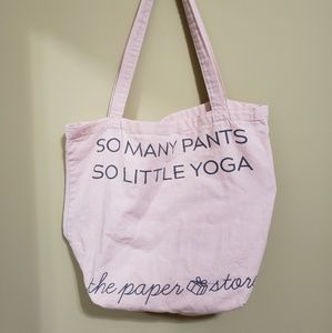 So many pants so little yoga tote bag